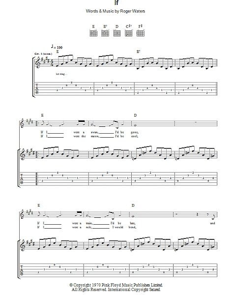 open zoom image for If - Guitar TAB, New, Main