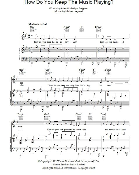 open zoom image for How Do You Keep The Music Playing? - Piano/Vocal/Guitar, New, Main