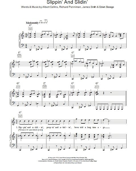 open zoom image for Slippin' And Slidin' - Piano/Vocal/Guitar, New, Main