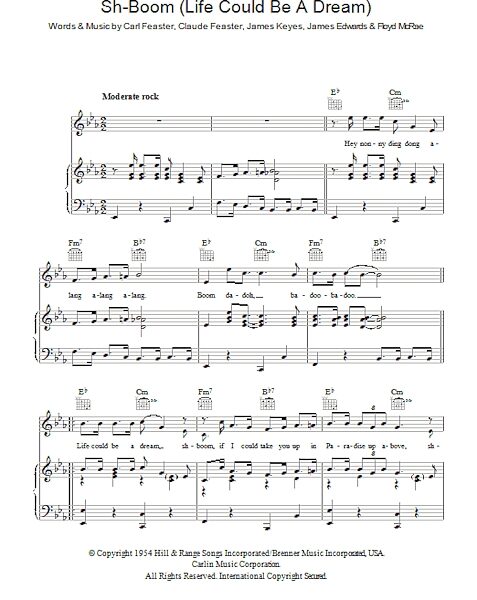 open zoom image for Sh-boom (Life Could Be A Dream) - Piano/Vocal/Guitar, New, Main