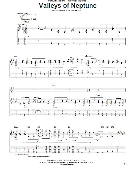 open zoom image for Valleys Of Neptune - Guitar TAB, New, Main