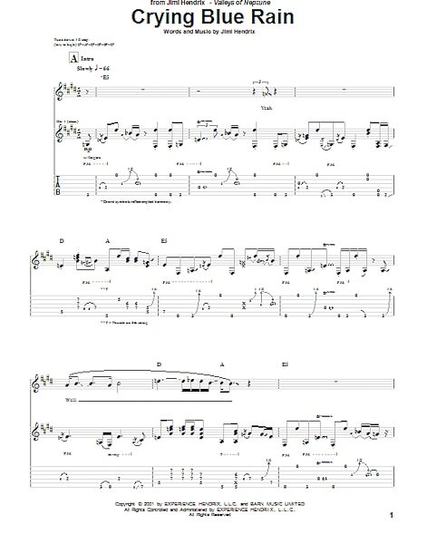 open zoom image for Crying Blue Rain - Guitar TAB, New, Main