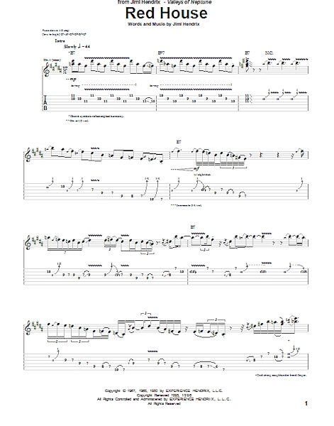 open zoom image for Red House - Guitar TAB, New, Main