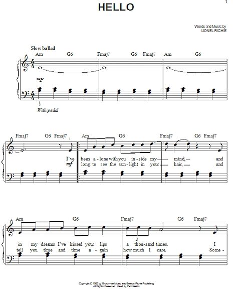 open zoom image for Hello - Easy Piano, New, Main