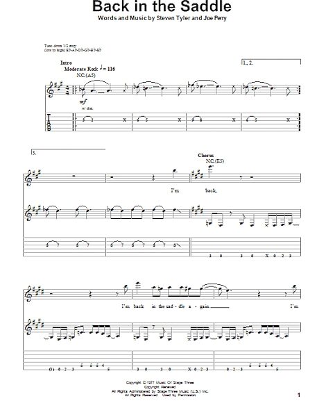open zoom image for Back In The Saddle - Guitar Tab Play-Along, New, Main