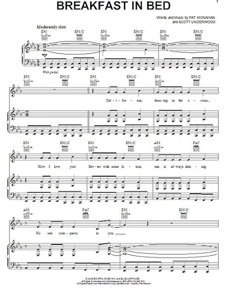 open zoom image for Breakfast In Bed - Piano/Vocal/Guitar, New, Main