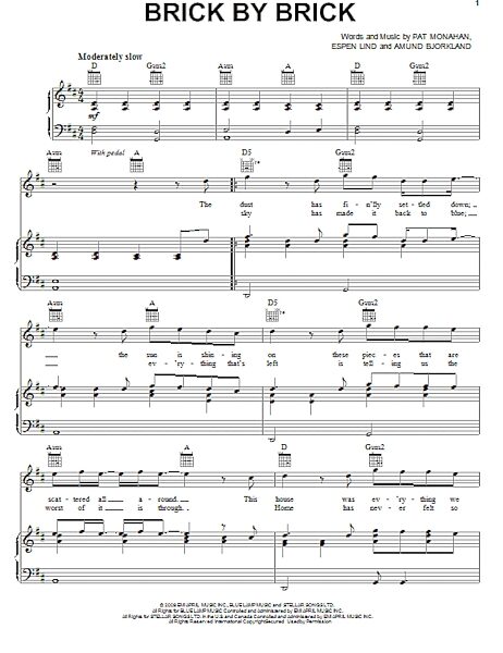 open zoom image for Brick By Brick - Piano/Vocal/Guitar, New, Main