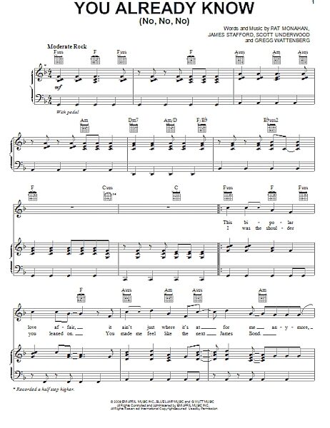 open zoom image for You Already Know (No, No, No) - Piano/Vocal/Guitar, New, Main