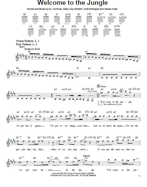 open zoom image for Welcome To The Jungle - Easy Guitar, New, Main
