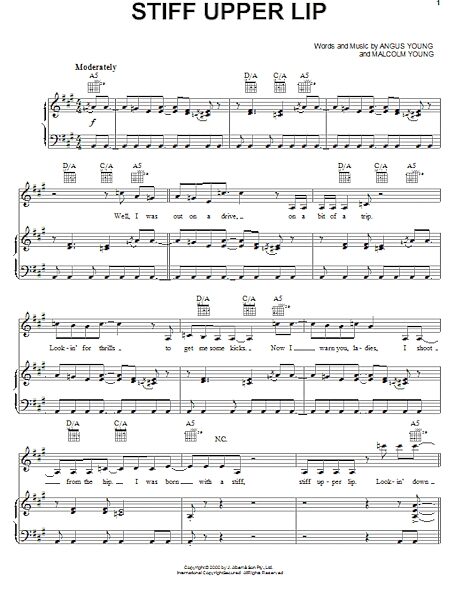 open zoom image for Stiff Upper Lip - Piano/Vocal/Guitar, New, Main