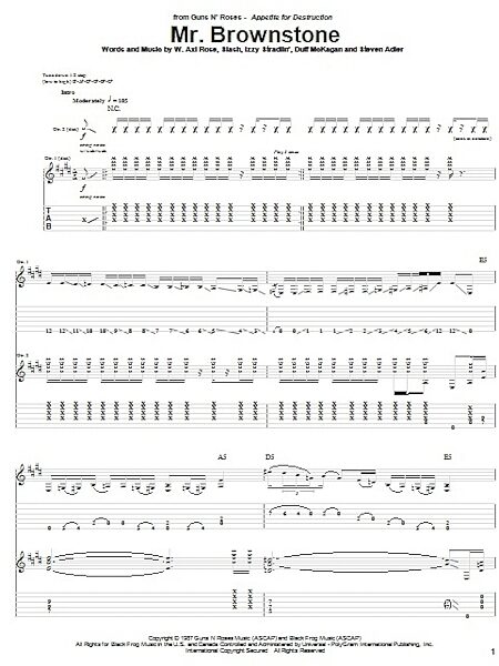 open zoom image for Mr. Brownstone - Guitar TAB, New, Main