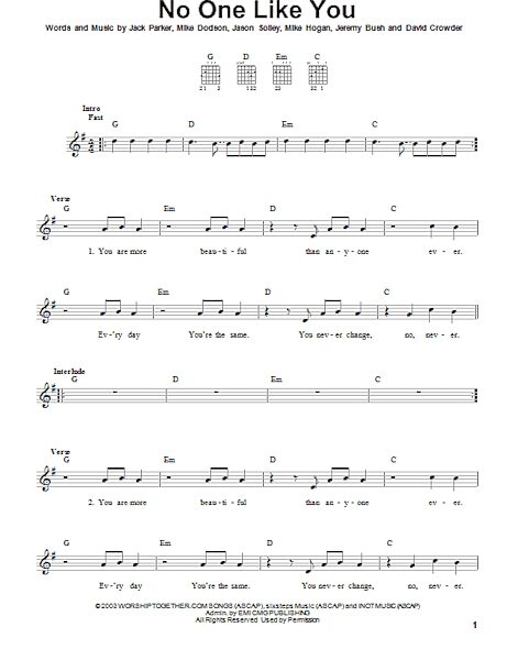 open zoom image for No One Like You - Easy Guitar, New, Main