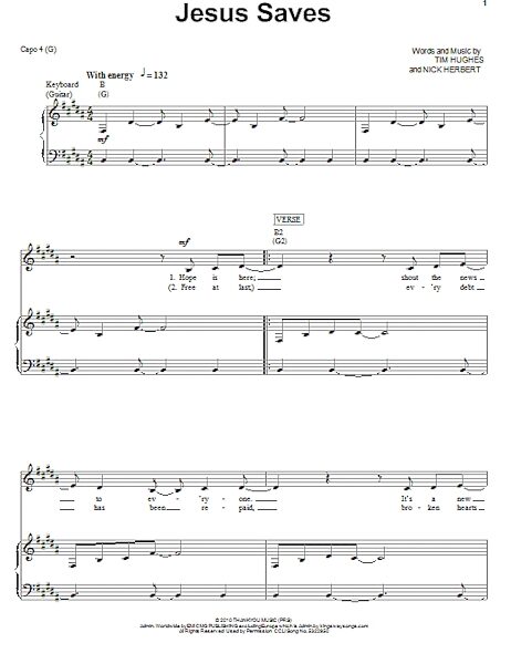 open zoom image for Jesus Saves - Piano/Vocal/Guitar, New, Main