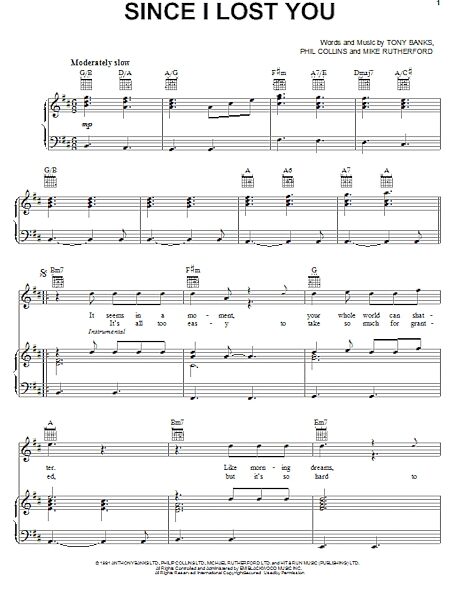 open zoom image for Since I Lost You - Piano/Vocal/Guitar, New, Main