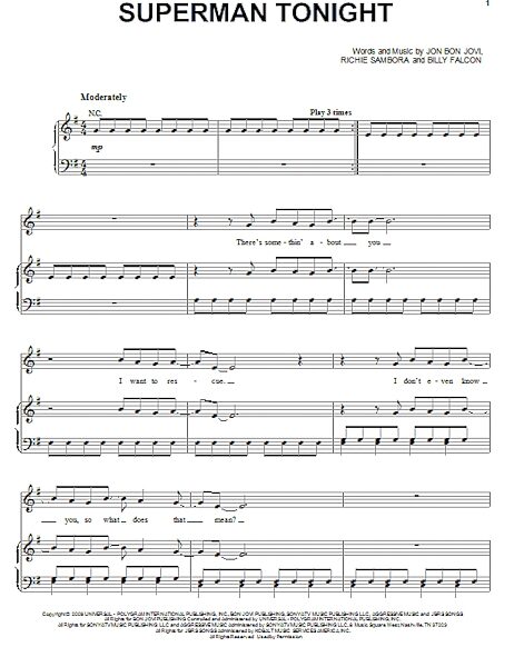 open zoom image for Superman Tonight - Piano/Vocal/Guitar, New, Main