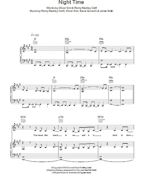 open zoom image for Night Time - Piano/Vocal/Guitar, New, Main