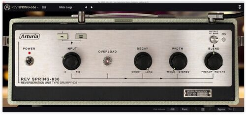 open zoom image for Arturia Rev SPRING-636 Effect Software, Digital Download, Action Position Back