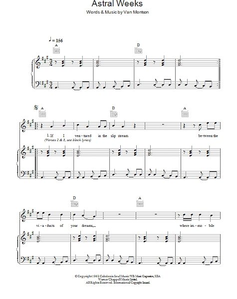 open zoom image for Astral Weeks - Piano/Vocal/Guitar, New, Main