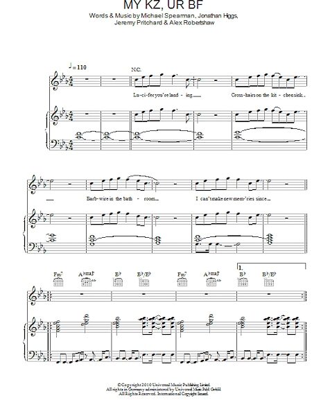 open zoom image for MY KZ, UR BF - Piano/Vocal/Guitar, New, Main