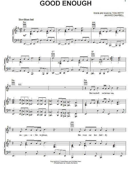 open zoom image for Good Enough - Piano/Vocal/Guitar, New, Main