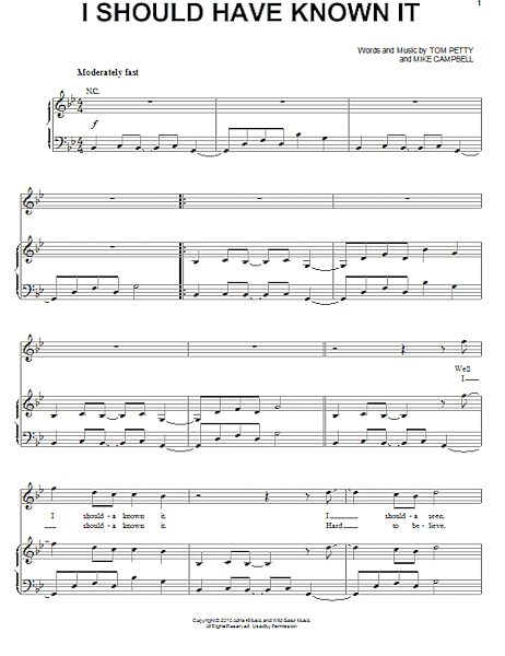 open zoom image for I Should Have Known It - Piano/Vocal/Guitar, New, Main