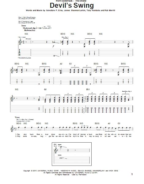 open zoom image for Devil's Swing - Guitar TAB, New, Main