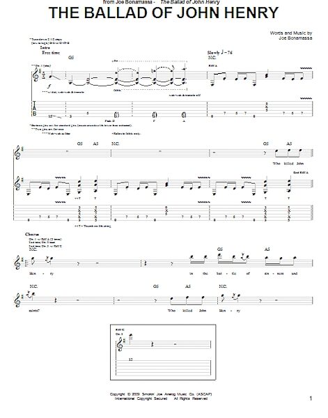 open zoom image for The Ballad Of John Henry - Guitar TAB, New, Main
