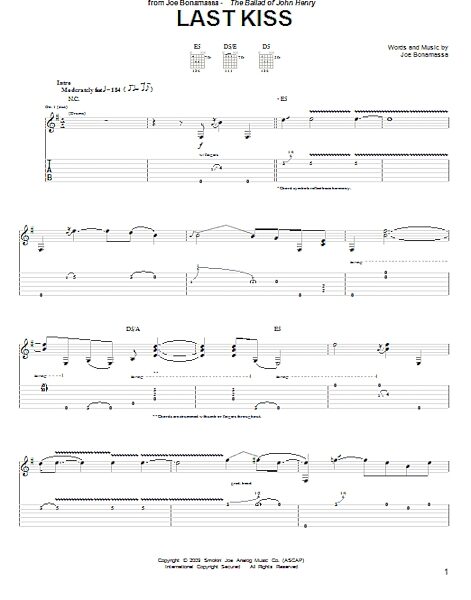 open zoom image for Last Kiss - Guitar TAB, New, Main