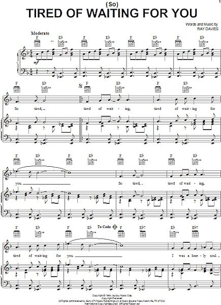 open zoom image for (So) Tired Of Waiting For You - Piano/Vocal/Guitar, New, Main