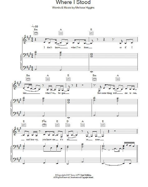 open zoom image for Where I Stood - Piano/Vocal/Guitar, New, Main