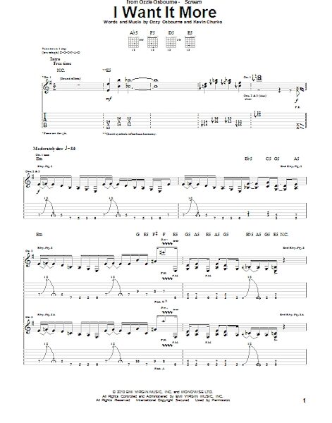 open zoom image for I Want It More - Guitar TAB, New, Main