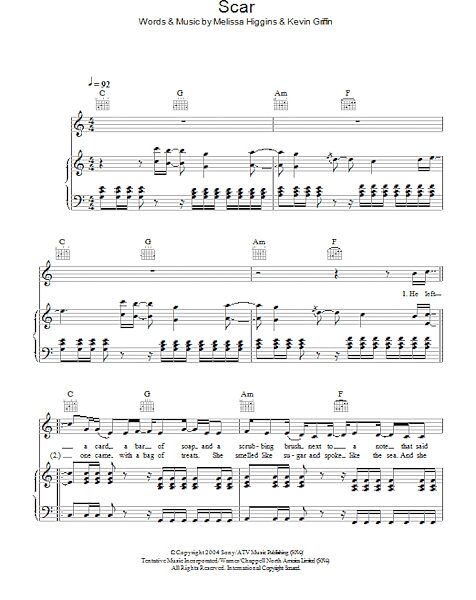 open zoom image for Scar - Piano/Vocal/Guitar, New, Main