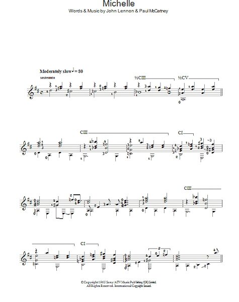 open zoom image for Michelle - Easy Guitar, New, Main