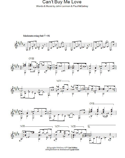 open zoom image for Can't Buy Me Love - Easy Guitar, New, Main