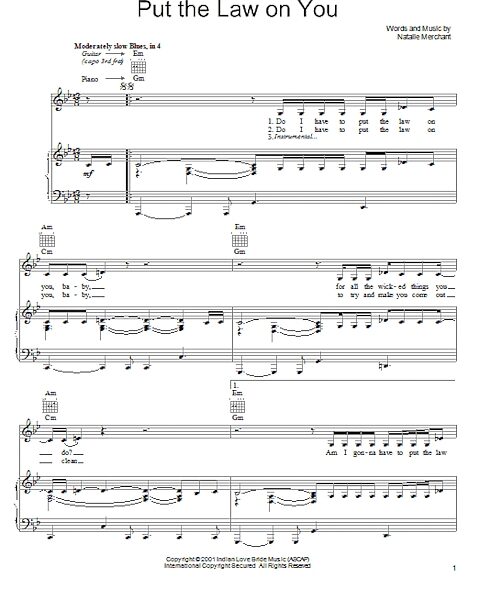 open zoom image for Put The Law On You - Piano/Vocal/Guitar, New, Main