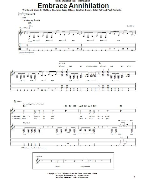 open zoom image for Embrace Annihilation - Guitar TAB, New, Main