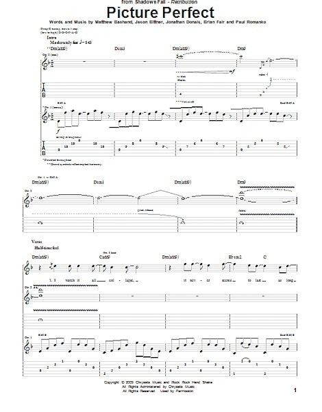 open zoom image for Picture Perfect - Guitar TAB, New, Main