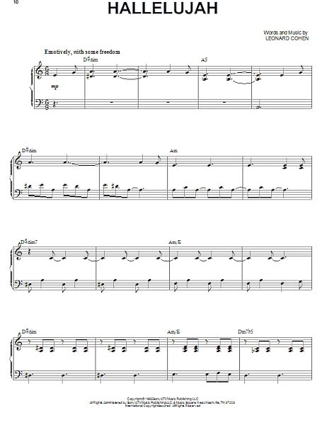 open zoom image for Hallelujah - Piano Vocal, New, Main