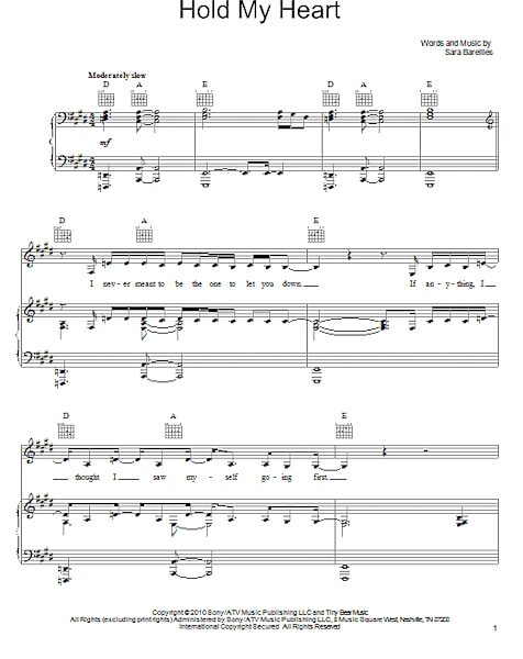 open zoom image for Hold My Heart - Piano/Vocal/Guitar, New, Main