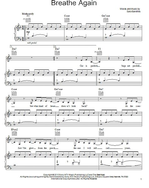 open zoom image for Breathe Again - Piano/Vocal/Guitar, New, Main