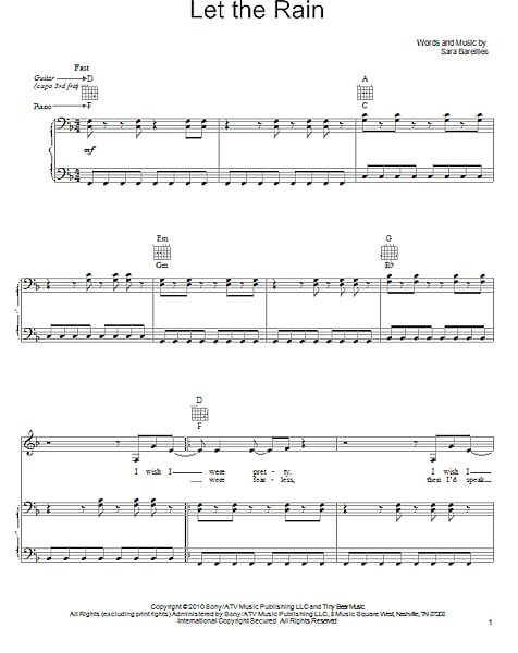 open zoom image for Let The Rain - Piano/Vocal/Guitar, New, Main