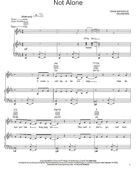 open zoom image for Not Alone - Piano/Vocal/Guitar, New, Main