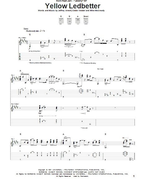 open zoom image for Yellow Ledbetter - Guitar TAB, New, Main