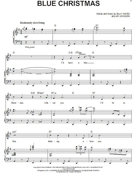 open zoom image for Blue Christmas - Piano Vocal, New, Main