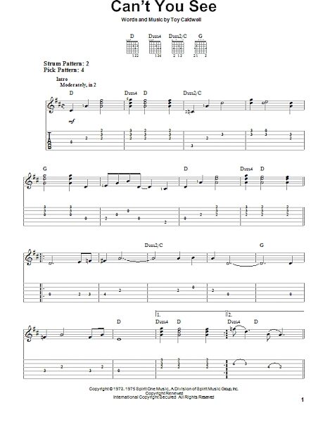open zoom image for Can't You See - Easy Guitar with TAB, New, Main
