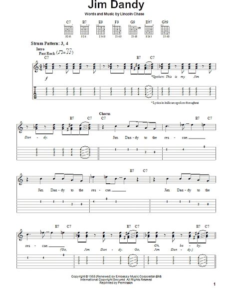 open zoom image for Jim Dandy - Easy Guitar with TAB, New, Main