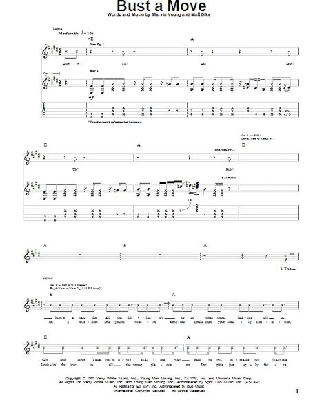 open zoom image for Bust A Move - Guitar TAB, New, Main