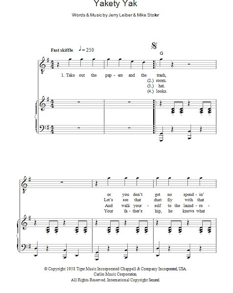 open zoom image for Yakety Yak - Piano/Vocal/Guitar, New, Main