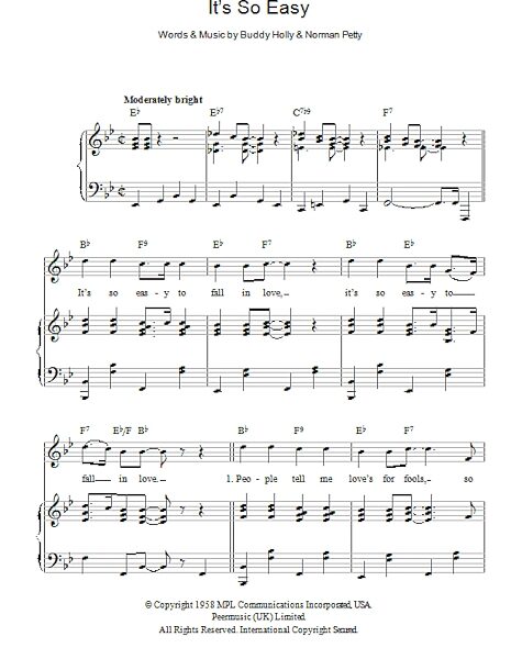 open zoom image for It's So Easy - Piano/Vocal/Guitar, New, Main