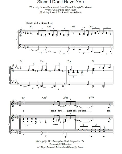 open zoom image for Since I Don't Have You - Piano/Vocal/Guitar, New, Main